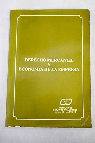 Stock image for Derecho mercantil y economa de la empresa for sale by LibroUsado | TikBooks