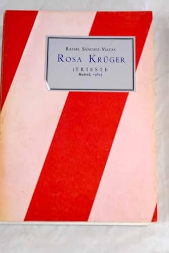 Imagen de archivo de Rosa Kru?ger (Biblioteca de autores espan?oles) (Spanish Edition) a la venta por Iridium_Books
