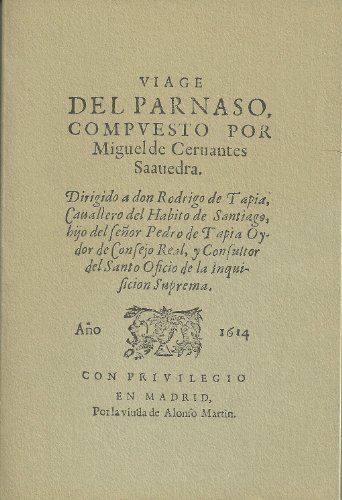 Imagen de archivo de Viaje del Parnaso (Coleccio?n cervantina) (Spanish Edition) a la venta por Iridium_Books