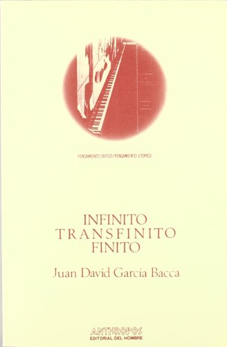9788485887330: INFINITO, TRANSFINITO, FINITO (Spanish Edition)