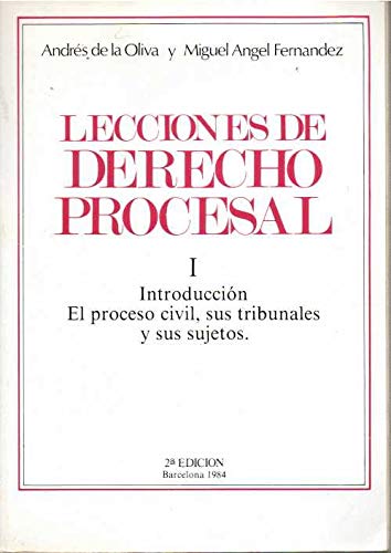 Beispielbild fr LECCIONES DE DERECHO PROCESAL I Introduccin, el proceso civil, sus tribunales y sus sujetos zum Verkauf von Librera Prez Galds