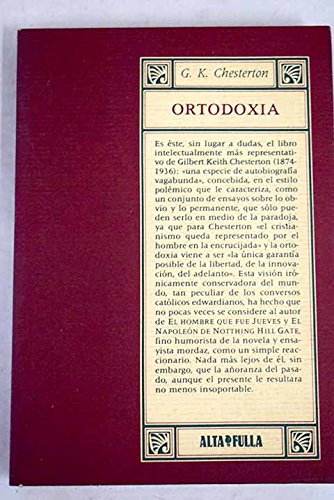Stock image for Ortodoxia for sale by Librera Prncep