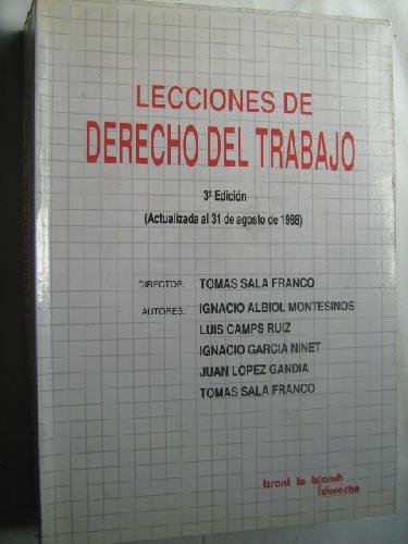 9788486558178: LECCIONES DE DERECHO DEL TRABAJO (3 EDICION ACTUALIZADA AL 31 DE AGOSTO DE 1988).
