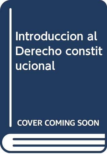 Imagen de archivo de Introduccin al Derecho constitucional a la venta por MARCIAL PONS LIBRERO