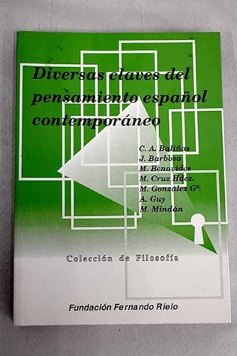 Beispielbild fr Diversas claves del pensamiento espaol contemporneo / zum Verkauf von Puvill Libros