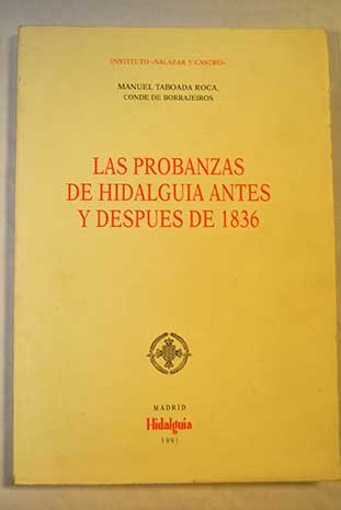 Imagen de archivo de PROBANZAS DE HIDALGUIA a la venta por KALAMO LIBROS, S.L.