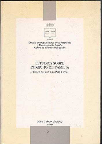 Imagen de archivo de Estudios sobre derecho de familia (Spanish Edition) a la venta por Iridium_Books