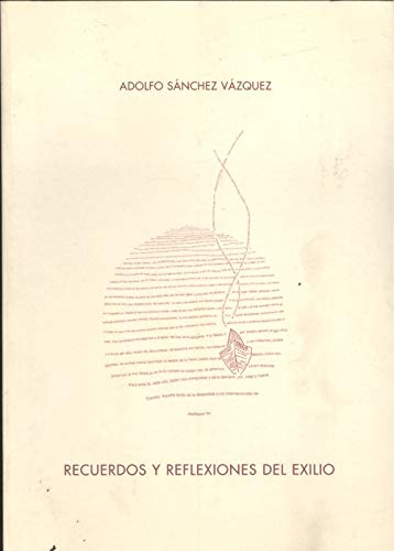 Beispielbild fr Recuerdos y Reflexiones Del Exilio zum Verkauf von Hamelyn
