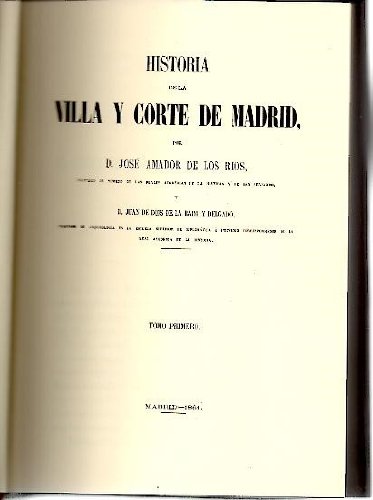 Imagen de archivo de Historia de la Villa y Corte de Madrid. a la venta por Librera Prez Galds