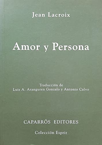 Beispielbild fr Persona y amor zum Verkauf von Iridium_Books