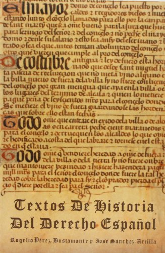 Imagen de archivo de Textos de historia del derecho espaol a la venta por Librera Prez Galds