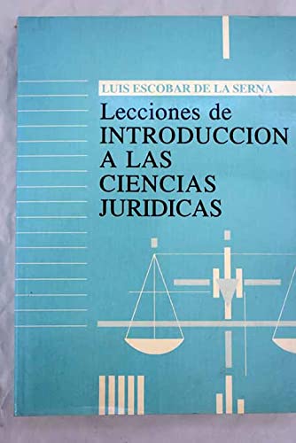 Beispielbild fr Lecciones de introduccin a las ciencias jurdicas zum Verkauf von LibroUsado GRAN VA