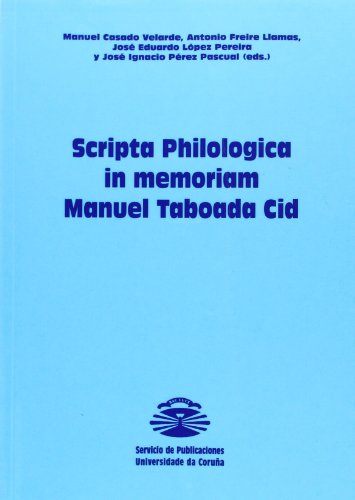 Stock image for Scripta Philologica in Memorian Manuel Tobada Cid TOMO I : LINGUISTICA GENERAL, METODOLOGIA E HISTORIA DE LA LINGUISTICAESPANOLA. TOMO II : UN INVENTARIO MEDIEVAL DEL MONASTERIO DE CARRIZO -LEON-.GALICISMOS EN GALICIA NOTASSOBRE EL ESPANOL DE CHILE for sale by Zubal-Books, Since 1961