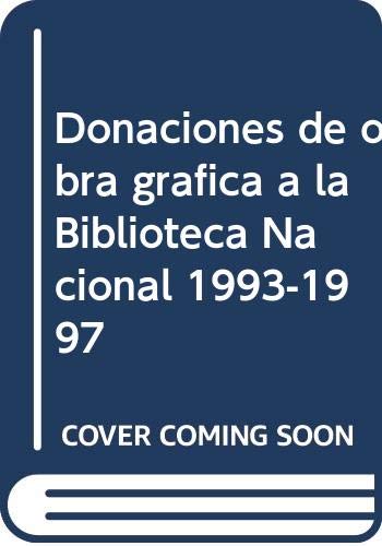 Stock image for DONACIONES OBRA GRAF.BIBL.NAL CD-ROM (F) 1993-1997 for sale by Iridium_Books
