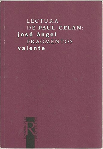 Imagen de archivo de Lectura de paul celan: fragmentos a la venta por E y P Libros Antiguos