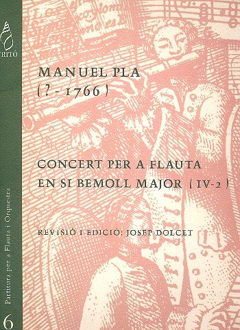 Concerto in B Flat Major : for flute andstring orchestra : score - Manuel Pla