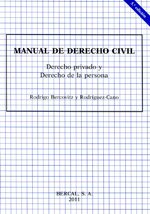 Stock image for MANUAL DE DERECHO CIVIL DERECHO PRIVADO Y DERECHO DE LA PERSONA for sale by Iridium_Books