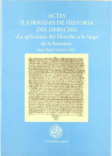 Imagen de archivo de Actas II Jornadas de historia del derecho a la venta por AG Library