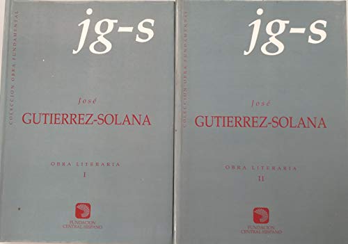 9788489913080: Jos Gutirrez-solana. obra literaria, 2 tomos