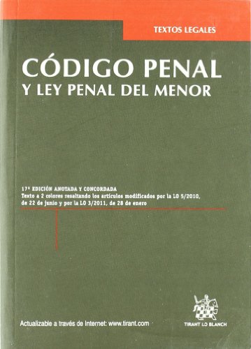 9788490040171: Cdigo penal y ley penal del menor 17 Ed. 2011