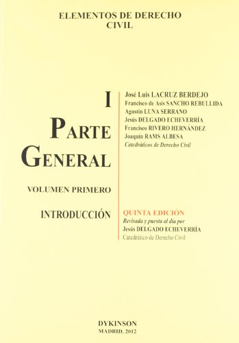 Imagen de archivo de Elementos de Derecho Civil I. Parte GLacruz Berdejo, Jos Luis / Sanc a la venta por Iridium_Books