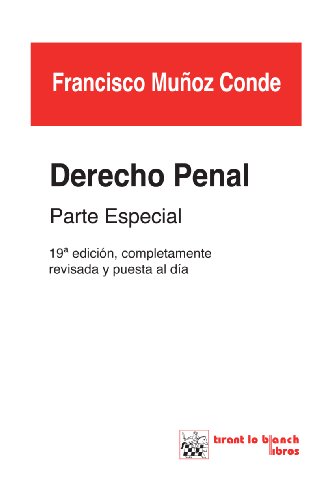 9788490534441: Derecho Penal Parte Especial 19 Ed. 2013 (Manuales de derecho penal)