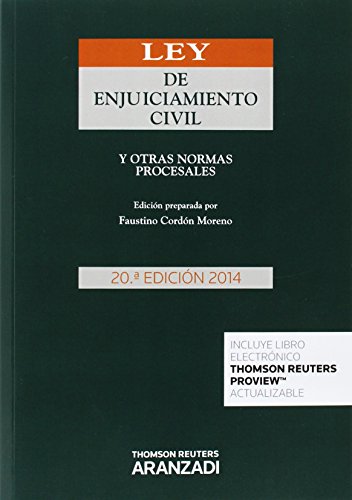 LEY DE ENJUICIAMIENTO CIVIL Y OTRAS NORMAS PROCESALES. (20ª EDICION DE 2014).