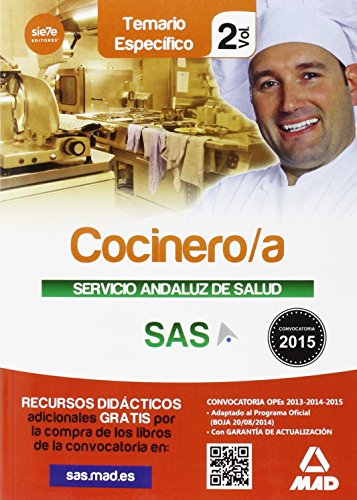 Beispielbild fr Cocinero/a Del Servicio Andaluz de Salud. Temario Especfico Volumen 2 zum Verkauf von Hamelyn