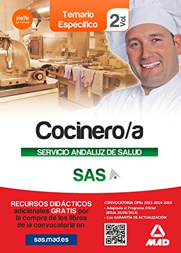 9788490932681: Cocinero/a del Servicio Andaluz de Salud.: Cocinero-a, Servicio Andaluz de Salud. Temario especfico: 2