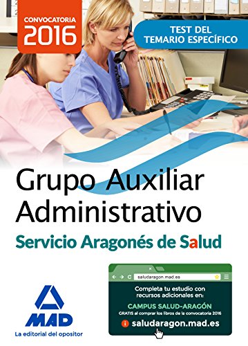 9788490937532: Grupo Auxiliar Administrativo del Servicio Aragons de Salud (SALUD-Aragn). Test Materia Especfica