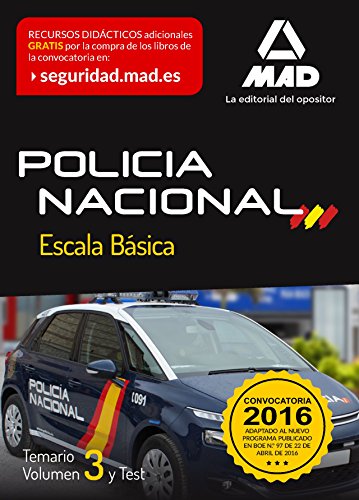 Stock image for POLICA NACIONAL ESCALA BSICA. TEMARIO VOLUMEN 3 Y TEST for sale by Librerias Prometeo y Proteo
