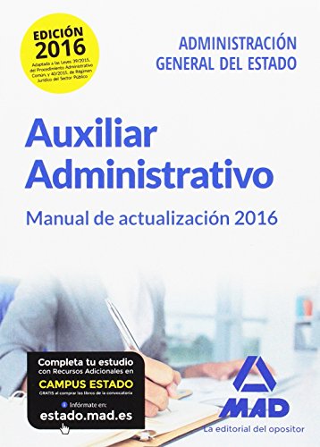 Stock image for AUXILIAR ADMINISTRATIVO DE LA ADMINISTRACIN GENERAL DEL ESTADO. MANUAL DE ACTUA for sale by Zilis Select Books
