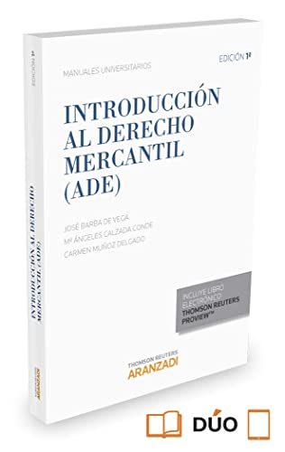 Beispielbild fr Introduccin al Derecho mercantil (ADE) (Manuales) zum Verkauf von medimops