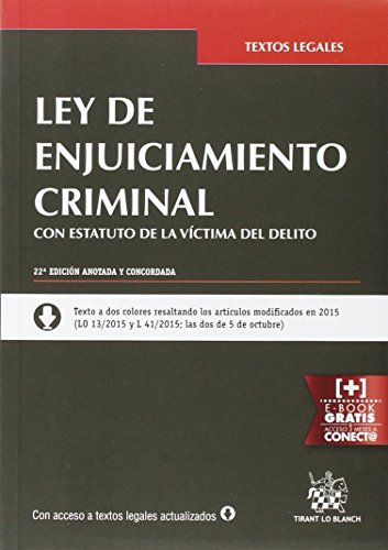 Stock image for Ley de Enjuiciamiento Criminal con Estatuto de la Vctima Del Delito 22 Edicin 2015 for sale by Hamelyn