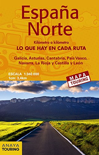 9788491580898: Mapa de carreteras 1:340.000 - Espaa Norte (desplegable) (Mapa Touring)