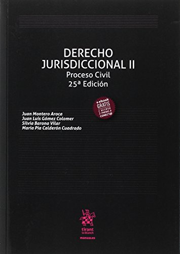 Imagen de archivo de DERECHO JURISDICCIONAL II PROCESO CIVIL 25 EDICIN 2017 a la venta por Zilis Select Books