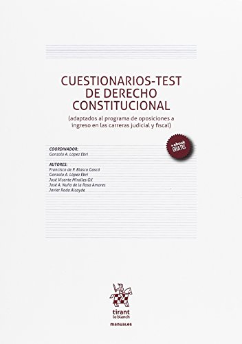 Stock image for Cuestionarios test de derecho constitucional for sale by Buchpark