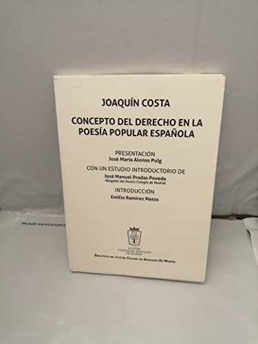 Beispielbild fr Concepto del Derecho en la Poesa popular espaola zum Verkauf von medimops