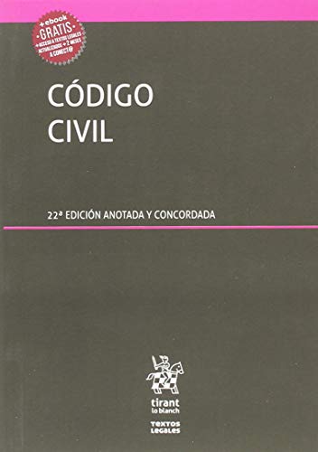 9788491906360: Cdigo Civil 22 Edicin 2018 Anotada y concordada (Textos Legales)