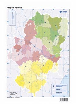 Imagen de archivo de mapa aragn poltico a la venta por Agapea Libros