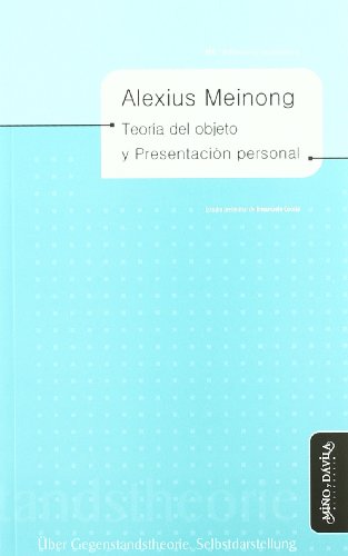 Imagen de archivo de Teora del objeto y Presentacin personal (Biblioteca de la Filosofa Venidera) (Spanish Edition) a la venta por Lucky's Textbooks