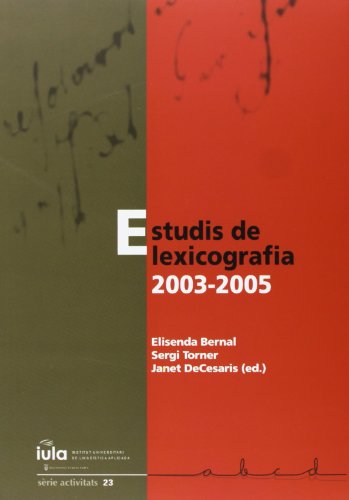Stock image for Estudis de lexicografia 2003-2005 for sale by LibroUsado | TikBooks