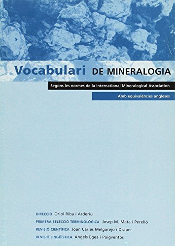 Stock image for VOCABULARI DE MINERALOGIA for sale by Siglo Actual libros