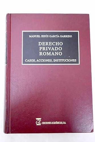 9788493220310: Derecho privado romano