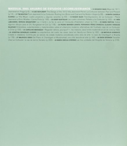 Imagen de archivo de Massilia 2003: Anuario de Estudios Lecorbusierianos a la venta por Luckymatrix