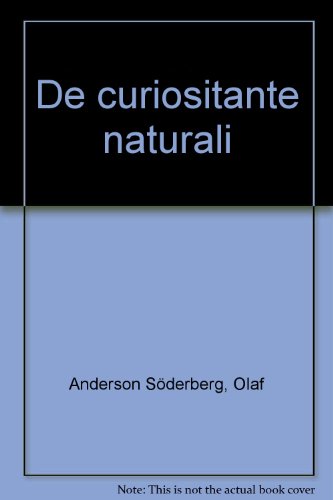 Stock image for DE CURIOSITATE NATURALI for sale by AG Library