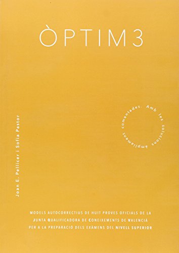 Imagen de archivo de OPTIM 3 MODELS AUTOCORRECTIUS a la venta por AG Library