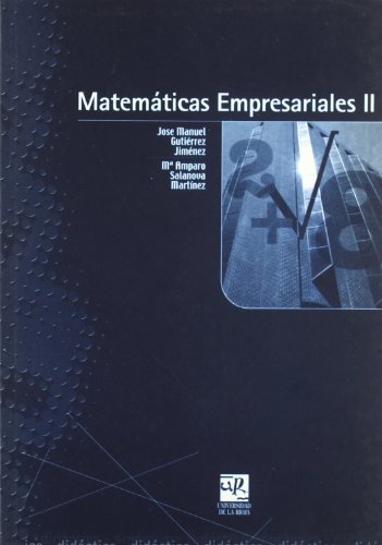 Imagen de archivo de MATEMTICAS EMPRESARIALES II. a la venta por Siglo Actual libros