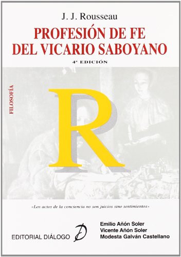 9788495333261: Rousseau. Profesin de fe del vicario saboyano (FILOSOFIA:DIALOGO)