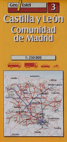 Beispielbild fr Castilla y Leon / Madrid and surround 2003: Castilla Y Leon / Comunidad De Madrid Road Map 1:250, 000 (Main routes) zum Verkauf von medimops